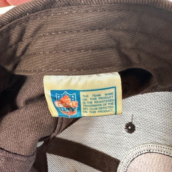 Vtg NFL Cleveland Browns Script SnapBack Cap Made In The Hong Kong 100% Cotton - Picture 10 of 11